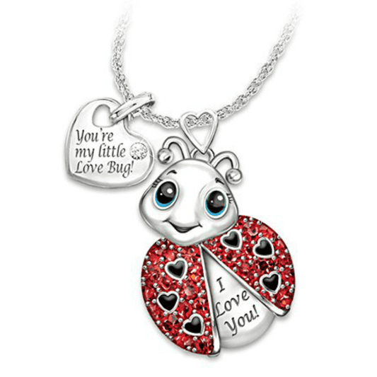 Adorable Ladybug Pendant Necklace - Perfect Holiday Gift for Girls