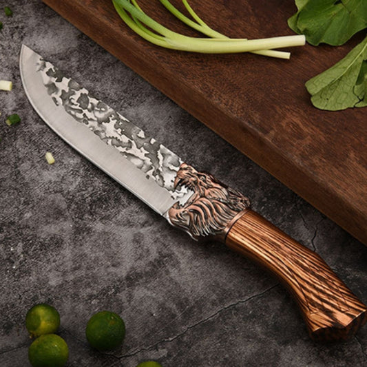 Split Boning Knife Dragon Head Boning Butcher's Knife Hammered Skinning Knife Multi-Purpose Fruit And Vegetable Cutter For Restaurant