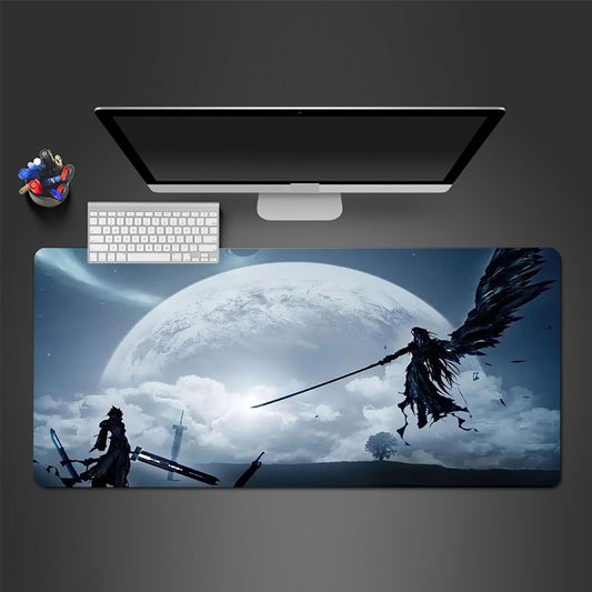 Large Anime Mouse Pad with Non-Slip Rubber Base and Stitched Edge - Perfect for Gaming, Office, and Home Use - Great Gift for Gamers and Anime Fans