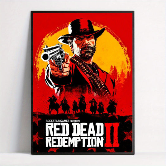 1pc Unframed Canvas Poster, Game Art, Red Dead Redemption Poster, For Bedroom Living Room Corridor, Wall Art, Wall Decor, Winter Decor, Room Decoration