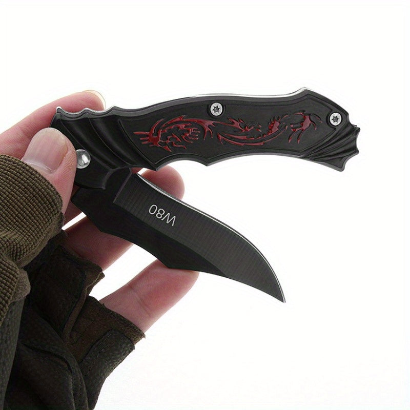 1pc Outdoor Survival Folding Knife, Stainless Steel Camping Knife, Small Fruit Knife