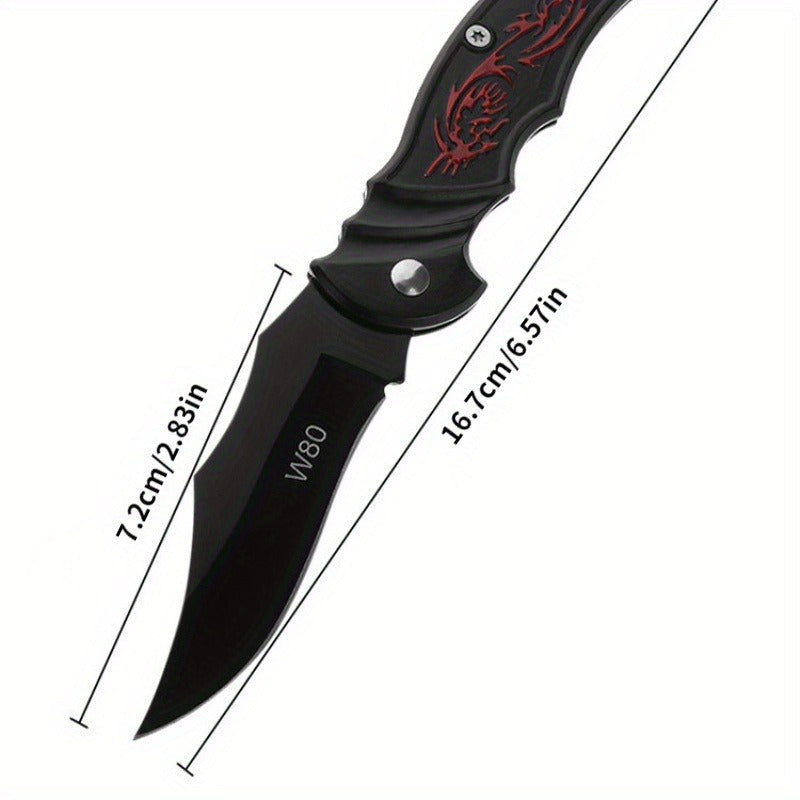 1pc Outdoor Survival Folding Knife, Stainless Steel Camping Knife, Small Fruit Knife