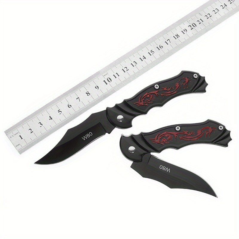 1pc Outdoor Survival Folding Knife, Stainless Steel Camping Knife, Small Fruit Knife