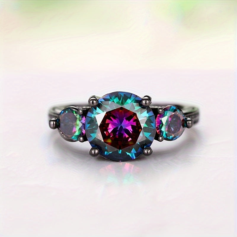 Shimmering Gemstone Ring - A Symbol of Mystery and Beauty - Perfect Gift for Anniversaries and Birthdays