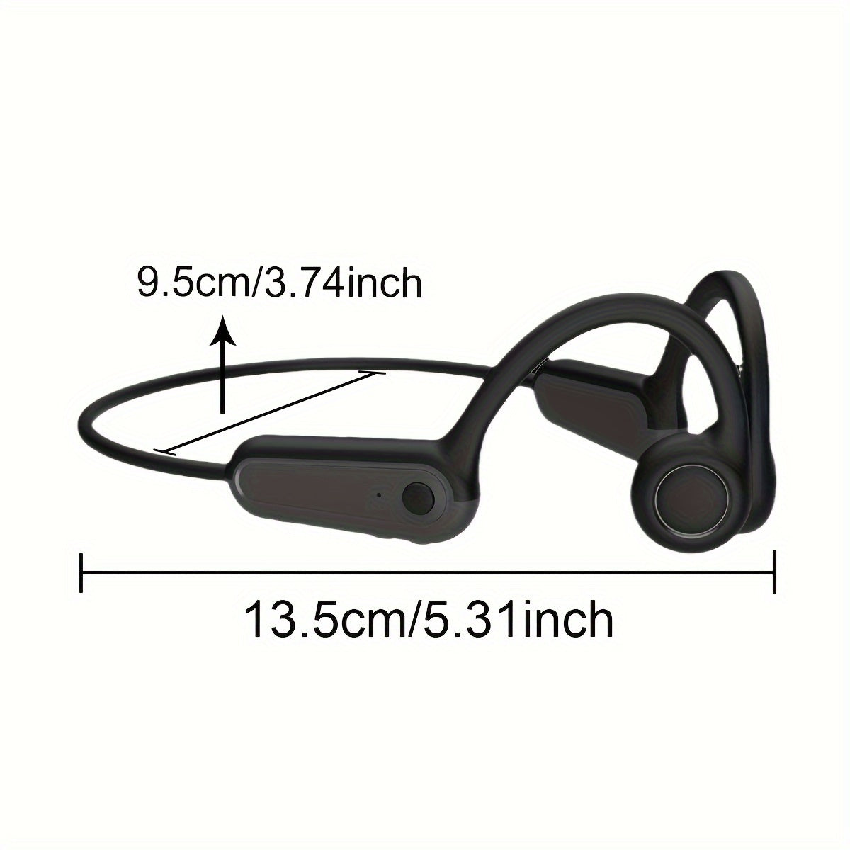 Bone Conduction Headphones Open Ear True Wireless Sports Earphones With Built-in Mic, 2024 New Ear Hanging Type Headset For Running, Cycling, Hiking, Driving, 11 Hours Playtime