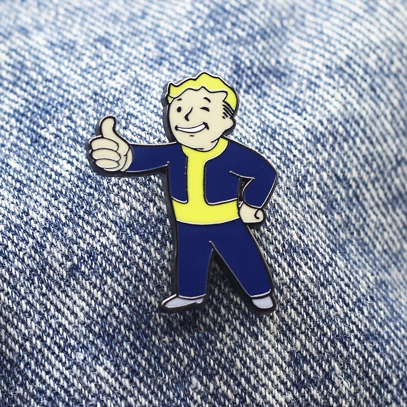 Cute Little Boy Enamel Pin - Fun Game Brooch for Jackets and Backpacks - Perfect Gift for Men and Boys