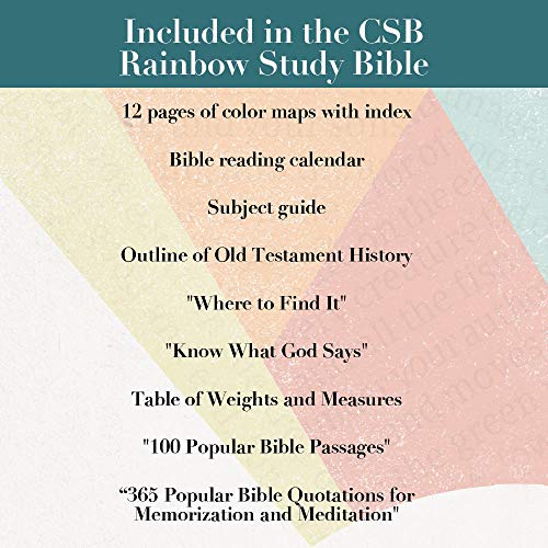 CSB Rainbow Study Bible, Hardcover