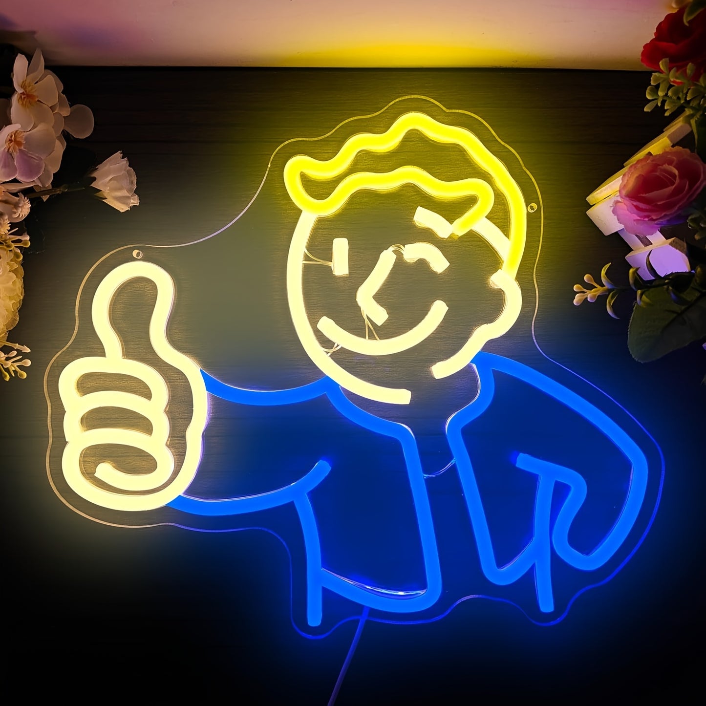 1pc Neon Sign for Bedroom Vault Boy Dimmable Game Led Neon Signs for Wall Decor Neon Light Signs Light Up Sign for Home Bar Club Kids Game Room Party College Christmas Gifts Decor