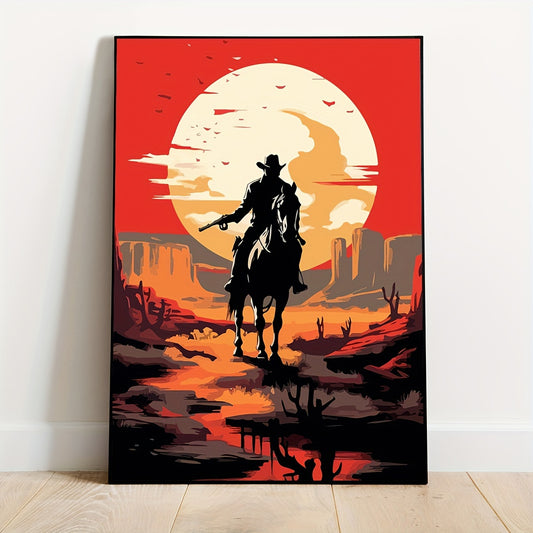 1pc Unframed Canvas Poster, Modern Art, Game Anime Poster, Cowboy Canvas Poster, For Bedroom Living Room Gaming Room Corridor, Wall Art, Wall Decor, Winter Decor, Room Decoration