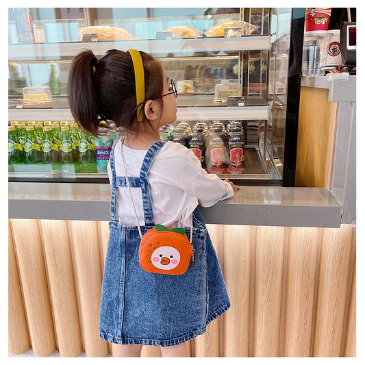 Children's small bag 2021 new cartoon cute fruit styling Messenger bag men and girls out of the shift minus dumplings