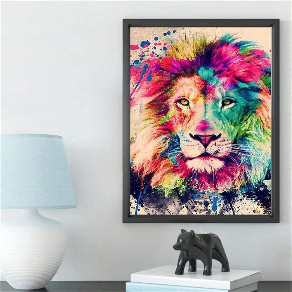 5D Diamond Painting Animal Full Drills Diamond Painting Cross Stitch Kits Lion Elephant Embroidery DIY Home Decoration Painting