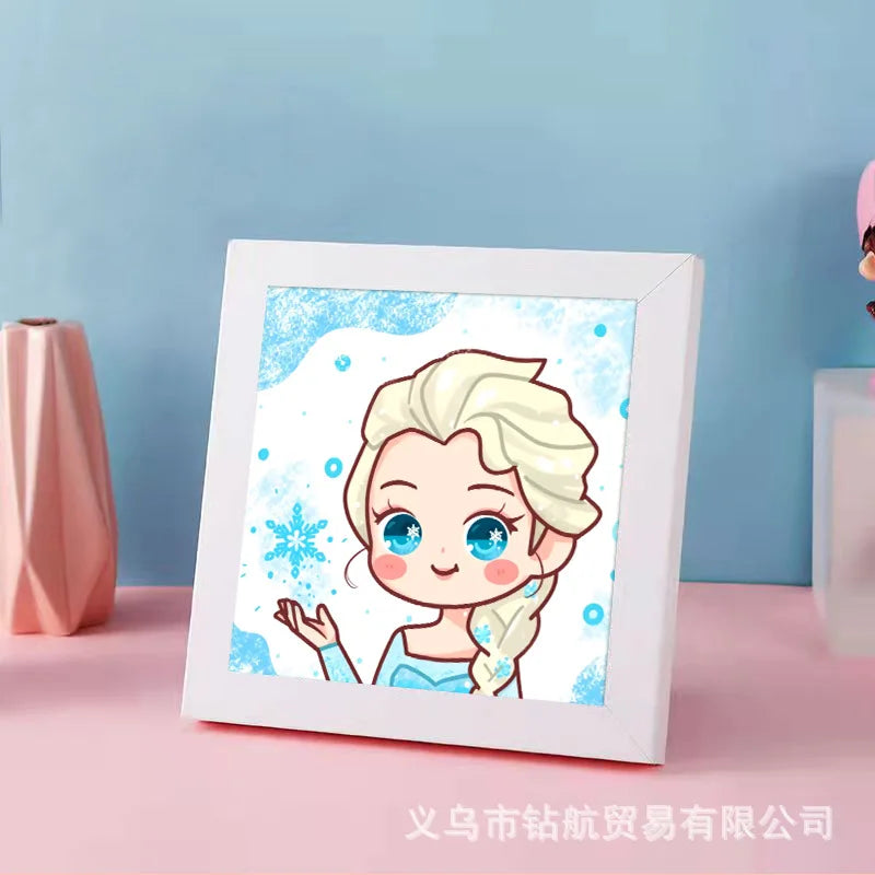 Disney 5D DIY Diamond Drawing Cartoon Animation Snow White Princess Elsa Complete Diamond Cross Stitch Children's Hand Painting