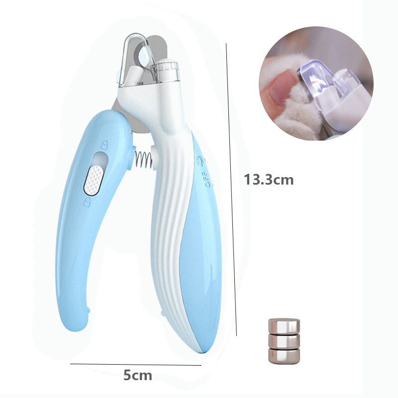 Professional Pet Nail Clippers Led Light Pet Claw Trimmer for Cats Dogs Small Animal Care Grooming Tools Pet Products