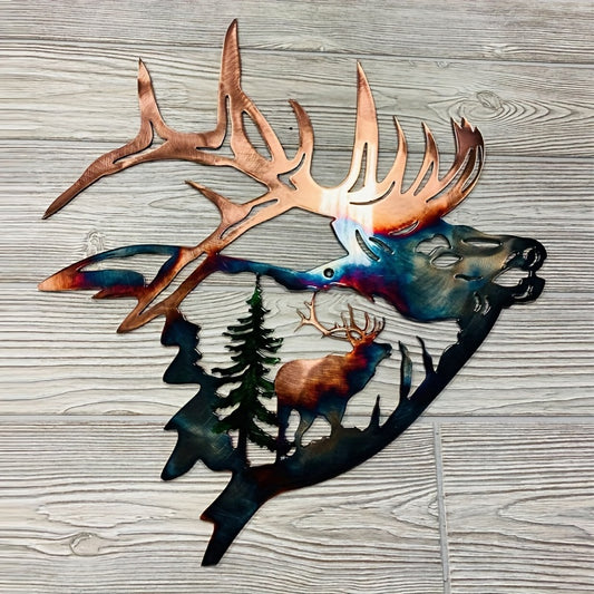 1pc Modern Deer Head Wall Decoration - Iron Art Hanging Pendant for Home, Holidays, and Festivals