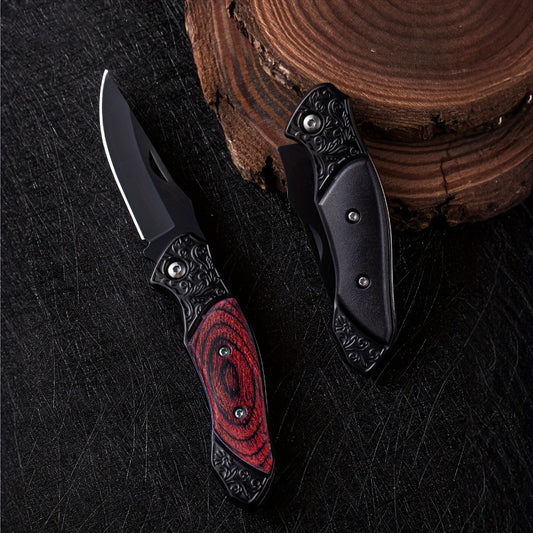 1pc, High Hardness Stainless Steel Folding Knife For Outdoor Camping, Survival And Adventure, Christmas Gifts For Men Father