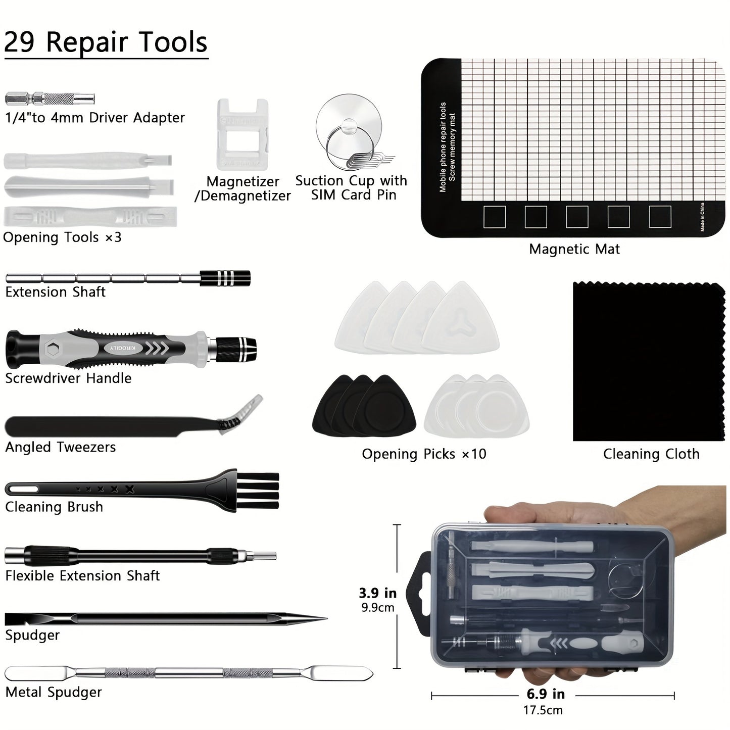 130pcs/set Screwdriver Set, 130 In 1 Precision Screwdriver Set, Small Screwdriver Mini Magnetic Repair Tool Kit For Electronics Computer PC Laptop Macbook Phone IPhone RC PS4 PS5 Nintendo Xbox(Grey)