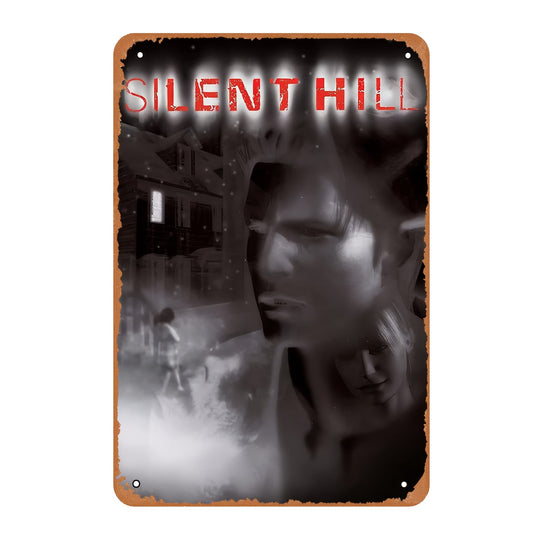 1pc Silent Hill Video Game Metal Tin Sign - Vintage Wall Plaque Decor and Metal Poster (8x12)