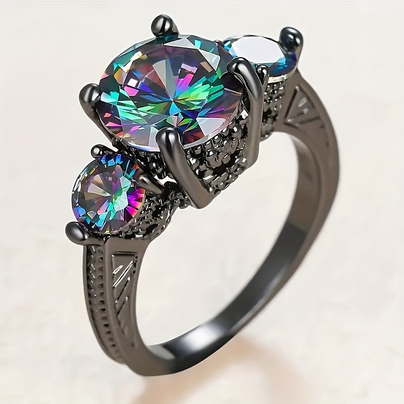 Shimmering Gemstone Ring - A Symbol of Mystery and Beauty - Perfect Gift for Anniversaries and Birthdays