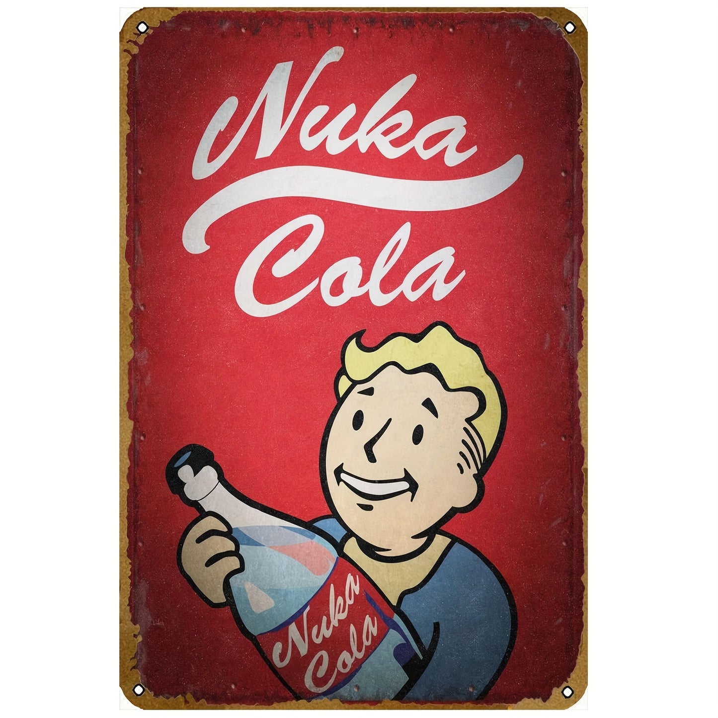 Vault Boy Ad Poster Vintage Game Tin Sign Retro Metal Tin Sign 8x12 Inches Tinplate